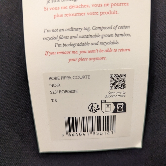 NWT Sézane Black Pippa Dress - Picture 5 of 6